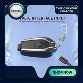 Mini Keychain Power Bank | Bold & Catchy Never Die on 1%! | 1500mAh Instant Emergency Charger for Phones & Gadgets