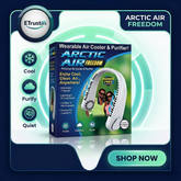 Premium & Sleek ArcticBreeze™ Wearable Neck Fan & Air Purifier | USB Rechargeable Personal Cooling Companion