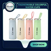 Premium & Elegant PureGlass™ 400ml Mini Vacuum Flask | Double-Wall Insulated Glass Bottle | Keeps Drinks Hot & Cold