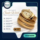 Premium Triple‑Wrap Snake Watch | Golden